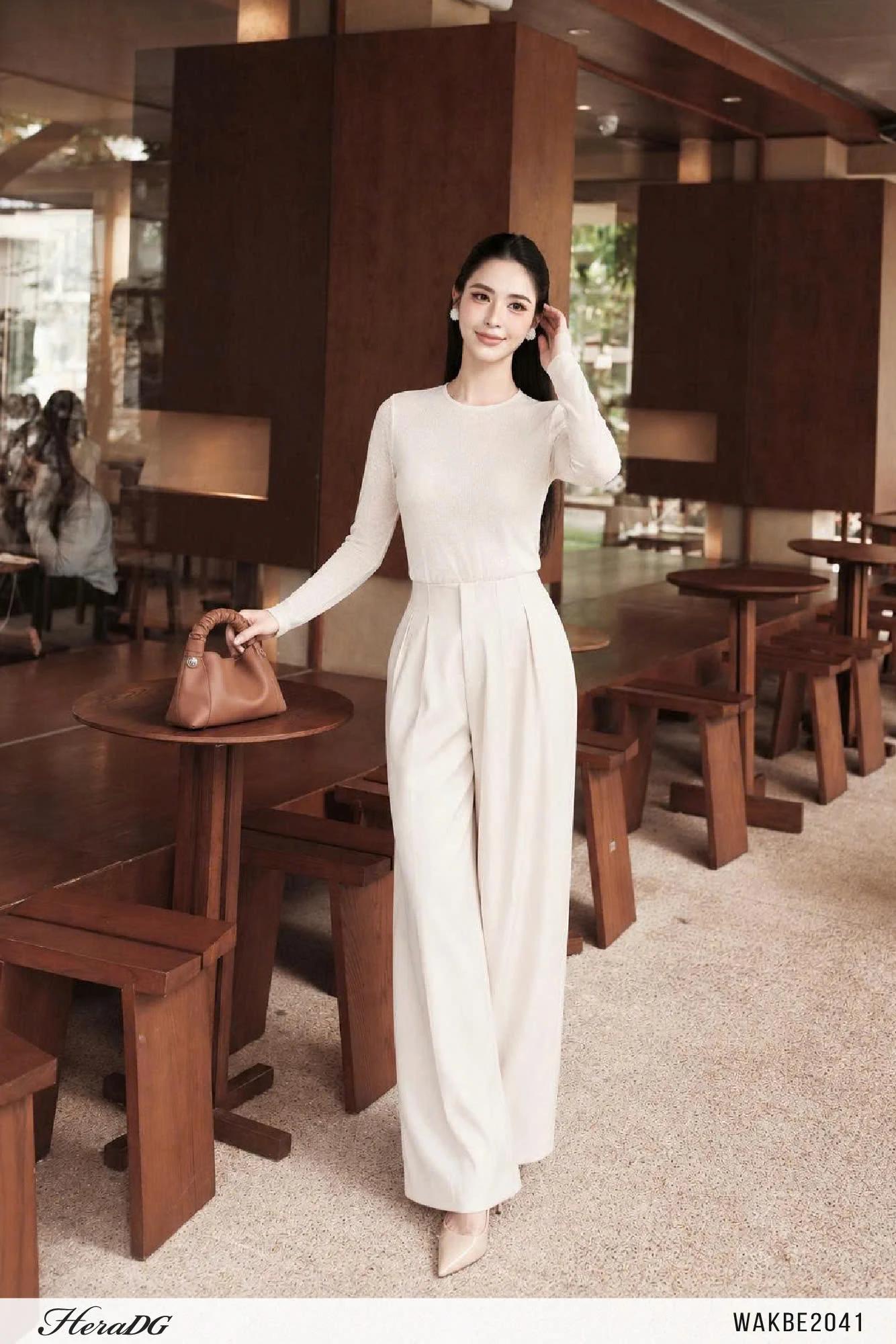 Áo kiểu dệt lưới dáng ôm – ảnh 3