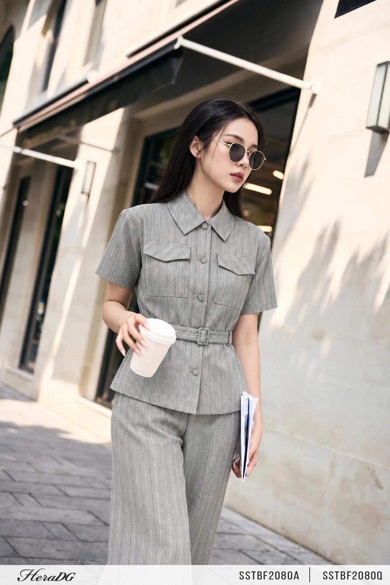 Áo kiểu kèm đai thắt eo – ảnh 6