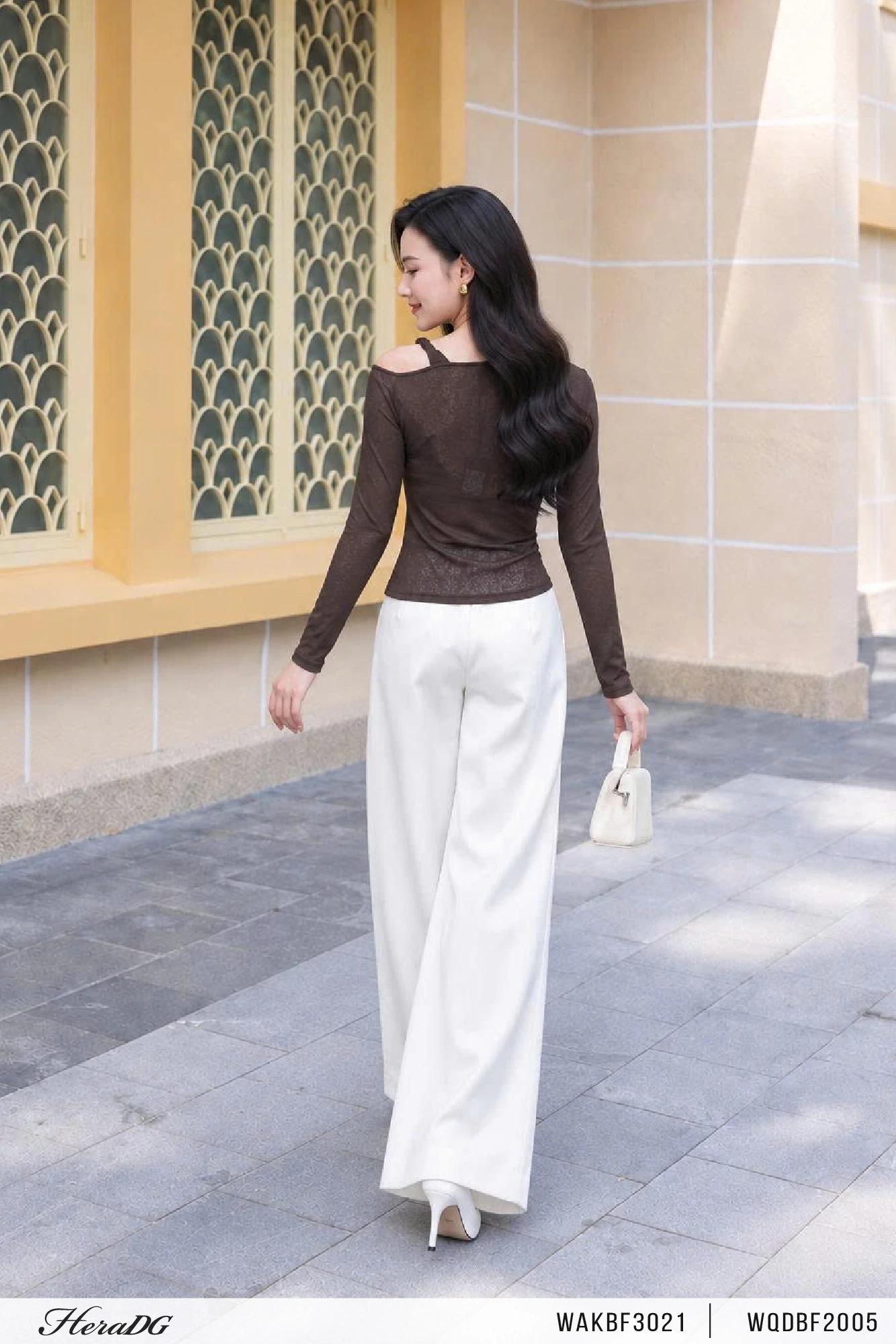 Áo kiểu lệch vai vặn xoắn – ảnh 4