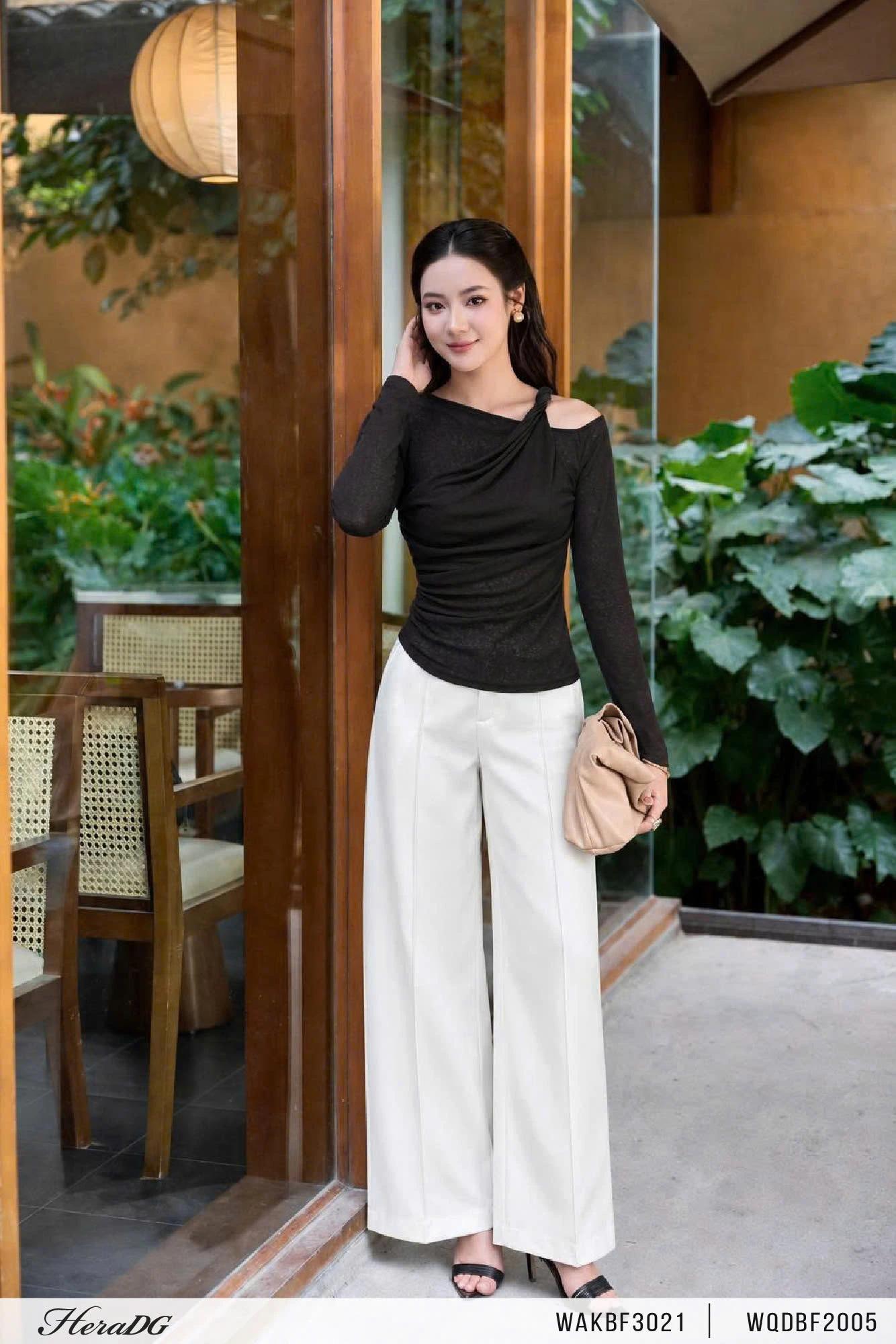 Áo kiểu lệch vai vặn xoắn – ảnh 8