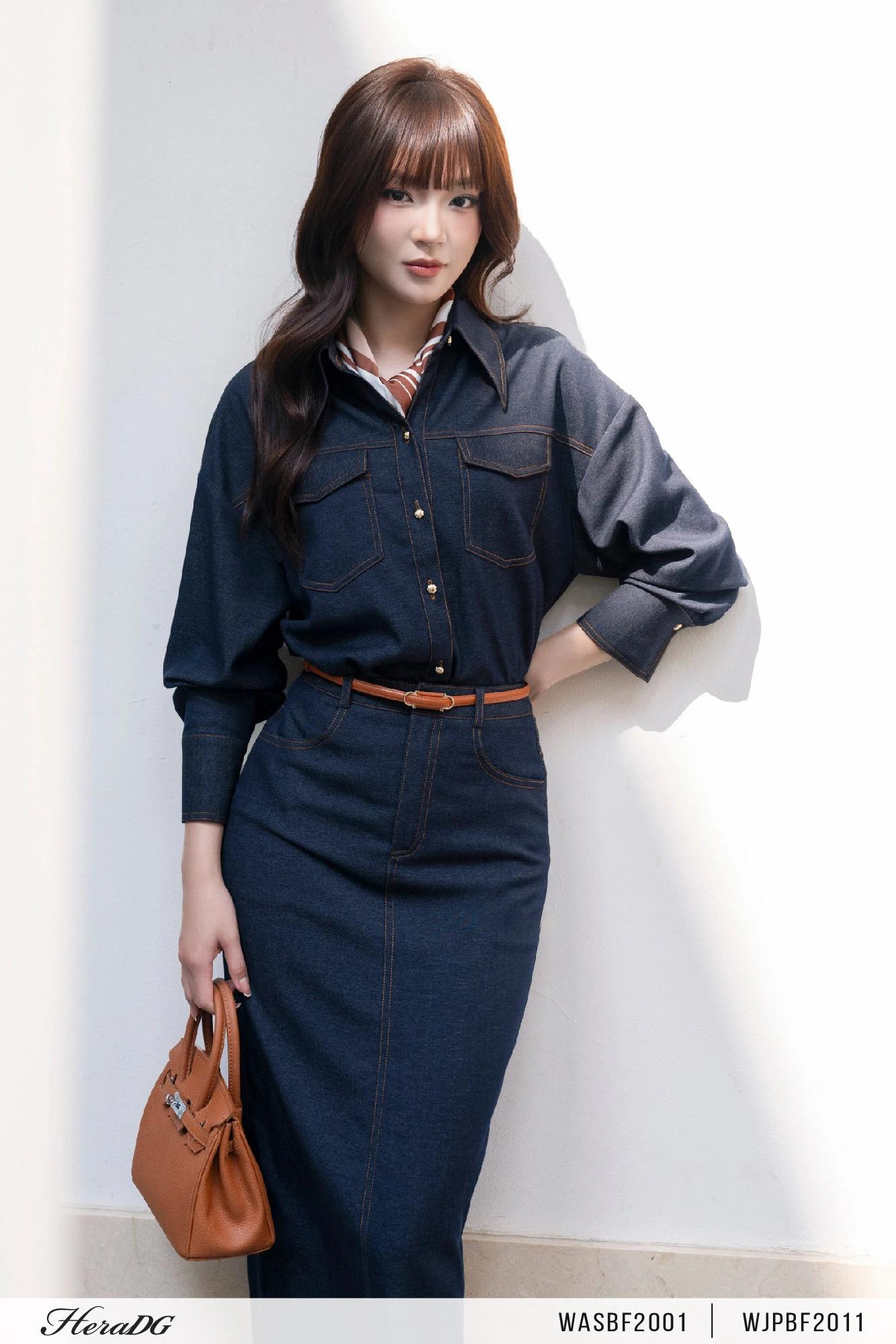 Áo sơ mi jeans dáng oversize – ảnh 2