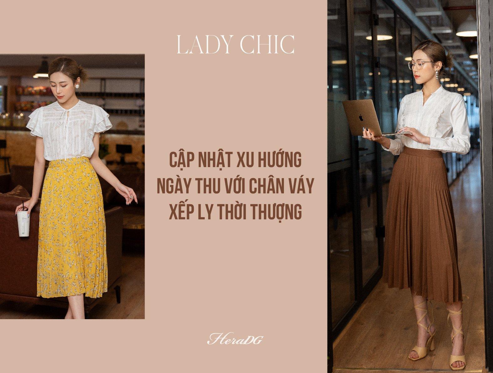 CẬP NHẬT XU HƯỚNG NGÀY THU VỚI CHÂN VÁY XẾP LY THỜI THƯỢNG