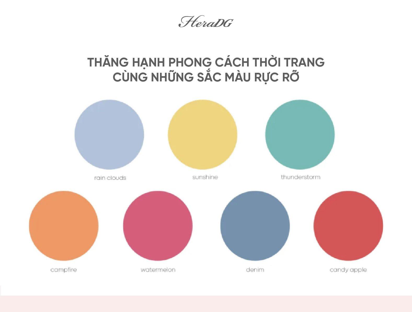 Thăng hạng phong cách thời trang cùng những sắc màu rực rỡ