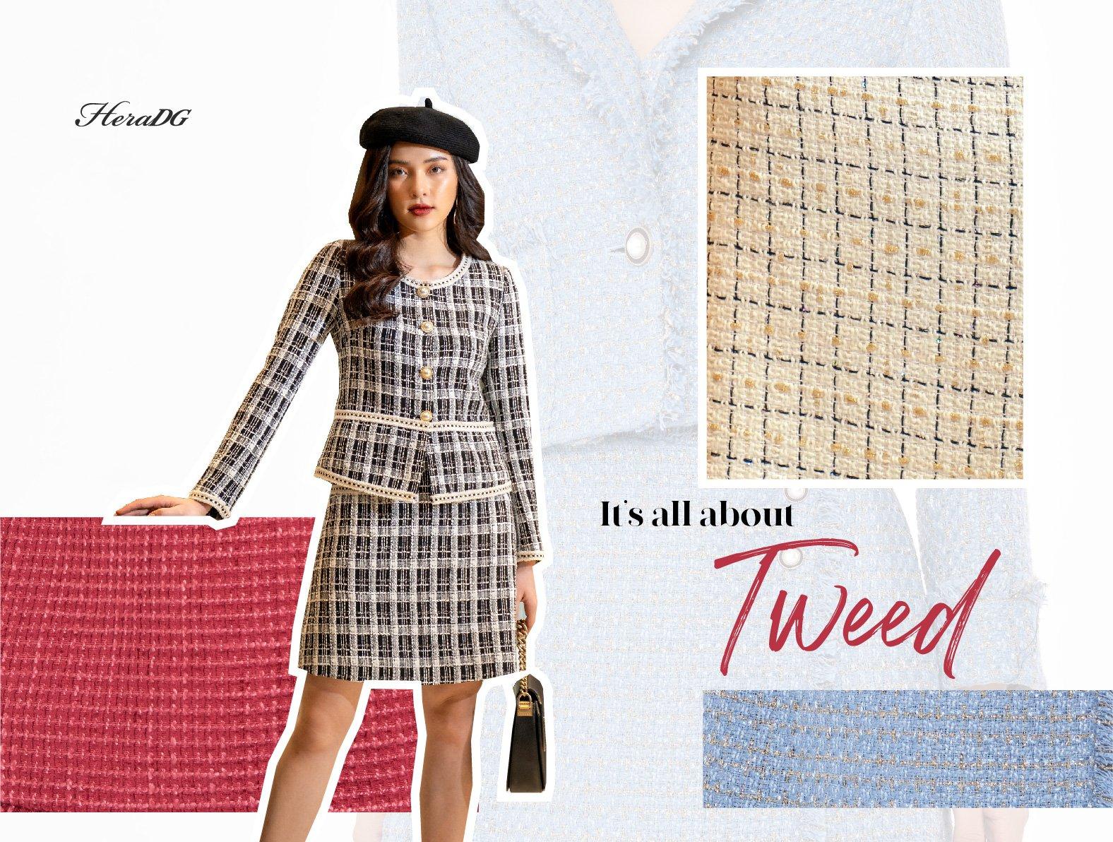 Dạ Tweed - xu hướng thời trang tiếp tục khuynh đảo mùa thu đông năm nay
