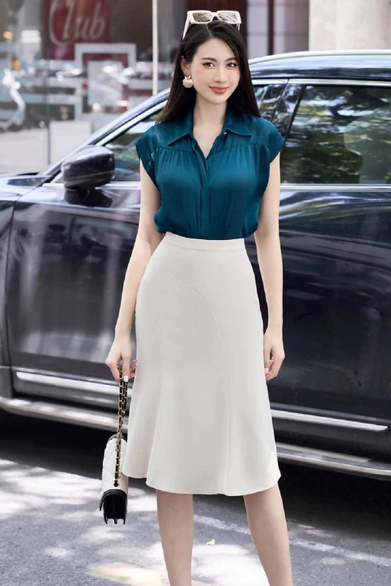 Chân váy đuôi cá dáng lỡ thanh lịch – ảnh 4