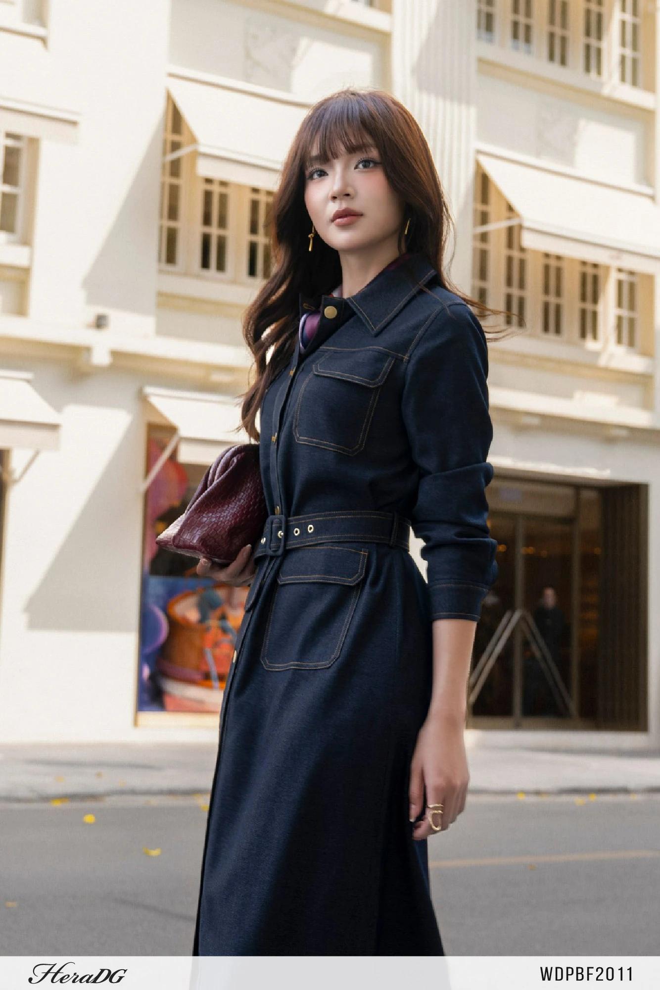 Đầm sơ mi jeans dáng suông – ảnh 3