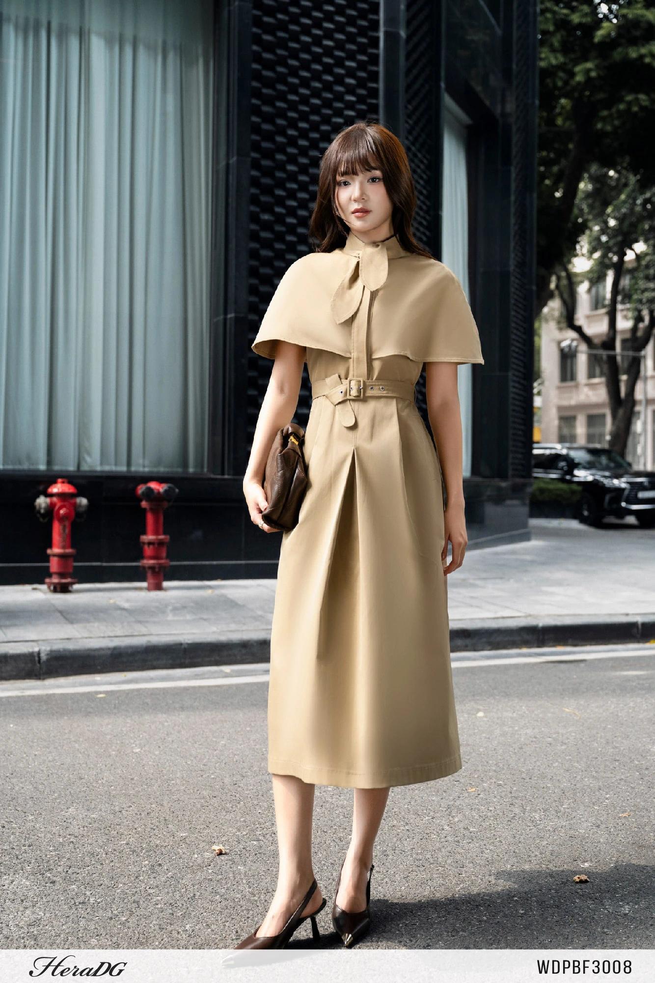 Đầm xòe choàng cape liền – ảnh 1