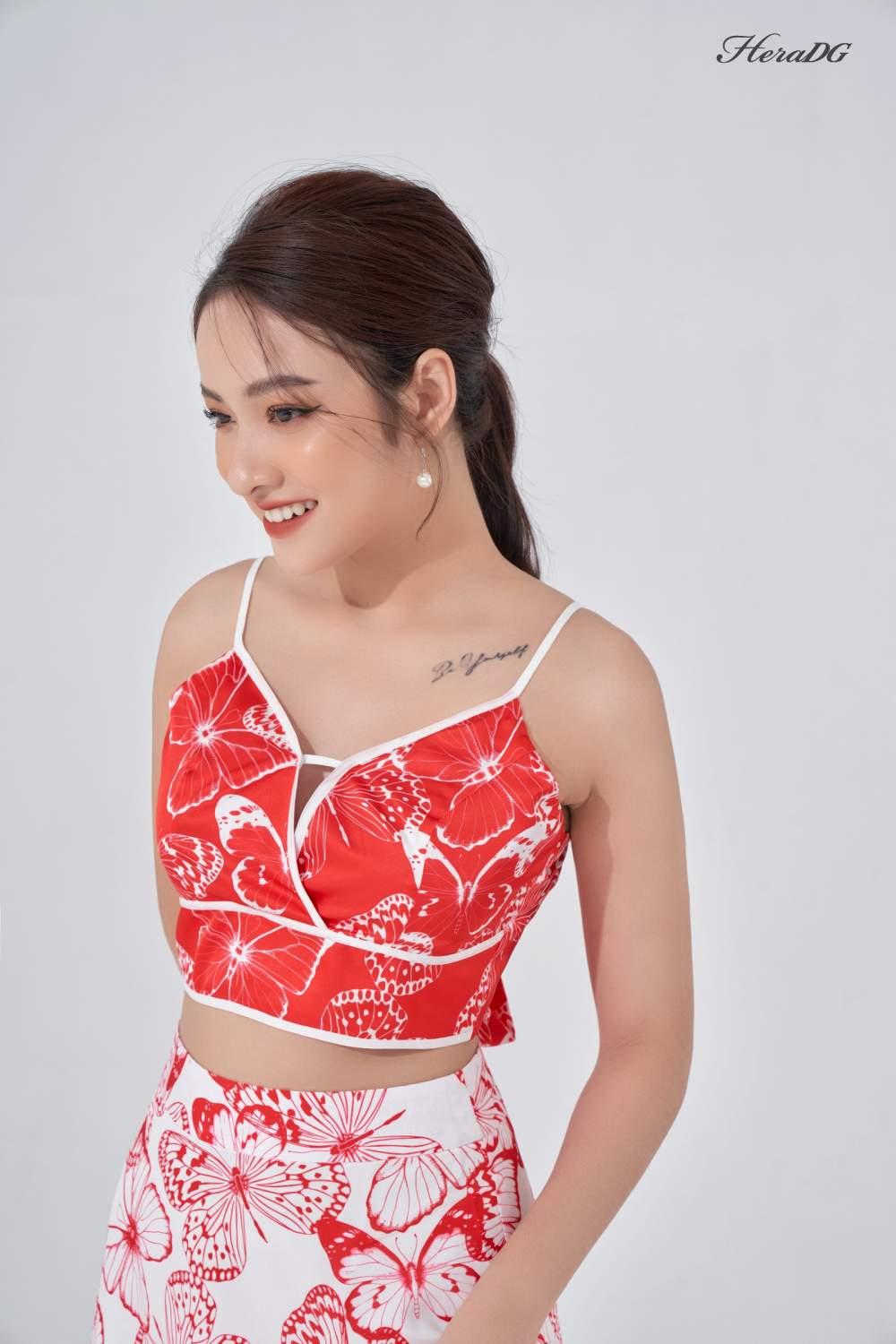 Áo 2 dây buộc nơ lưng