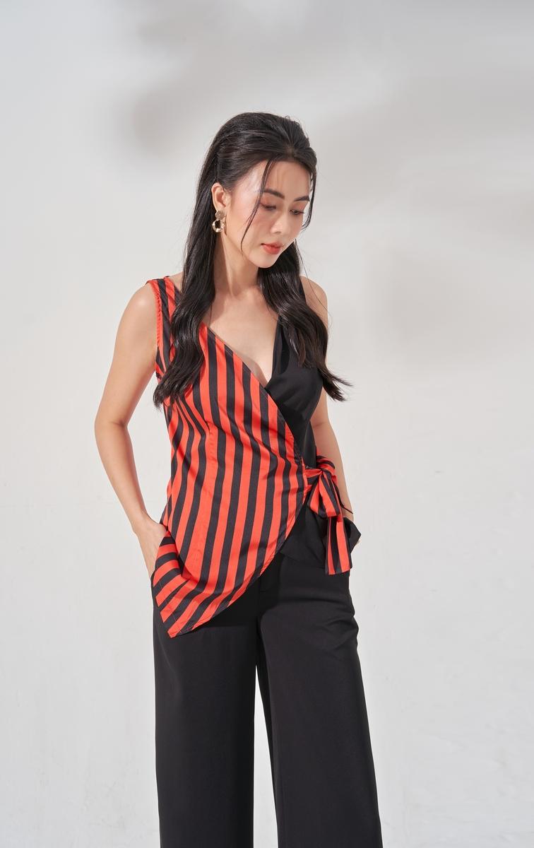 Áo kiểu sát nách nơ eo