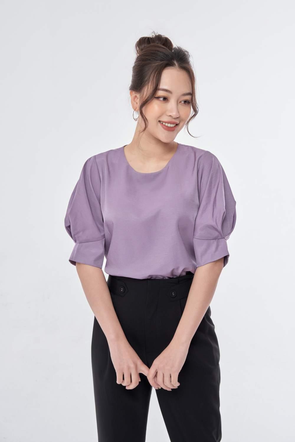 Áo kiểu tay bồng xếp