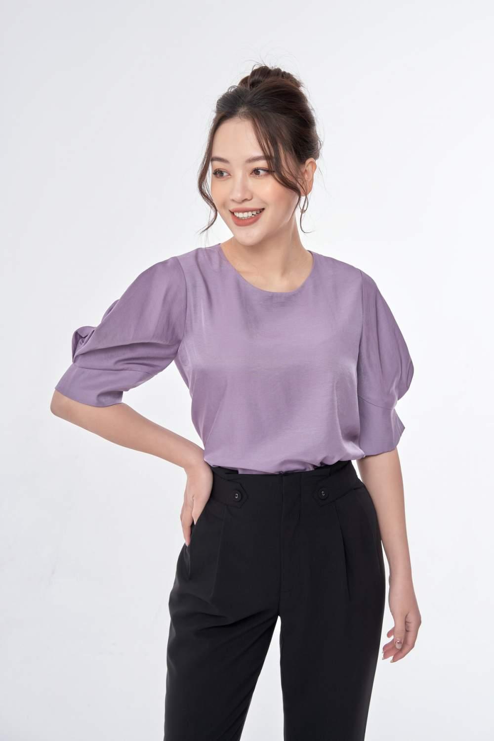 Áo kiểu tay bồng xếp