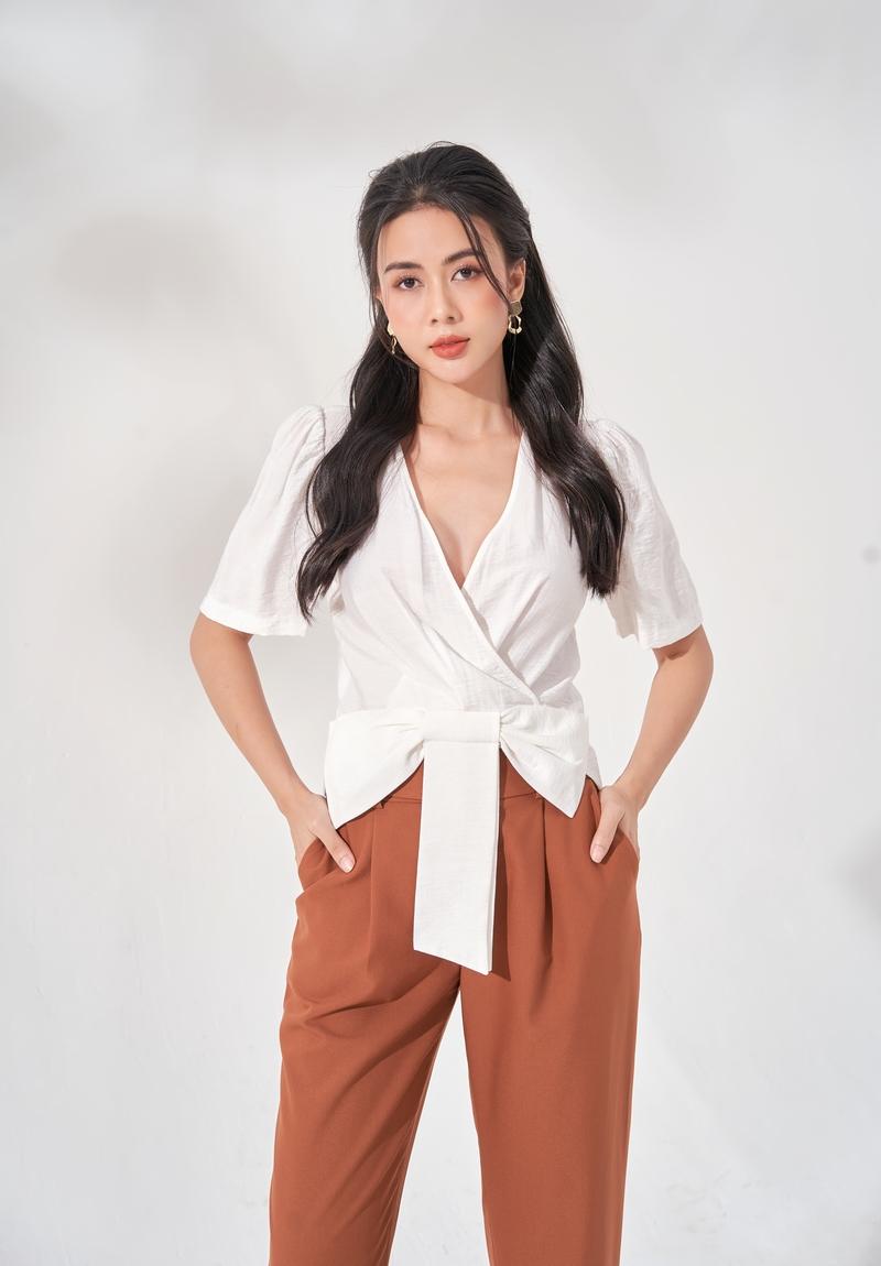 Áo kiểu nơ eo