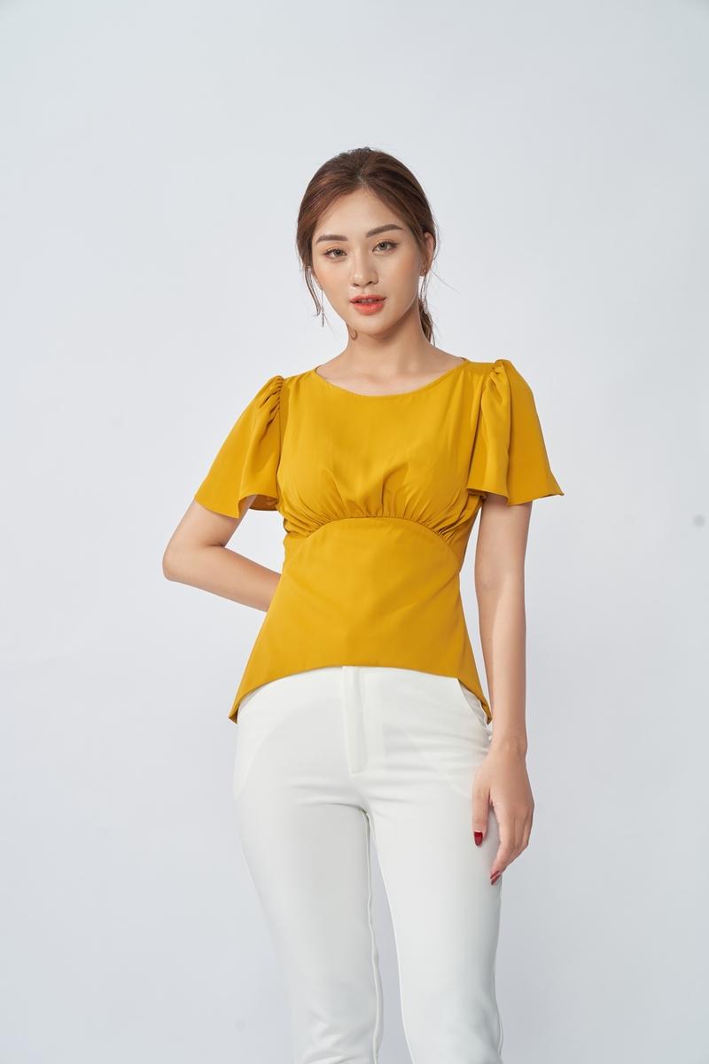 Áo peplum tay loe