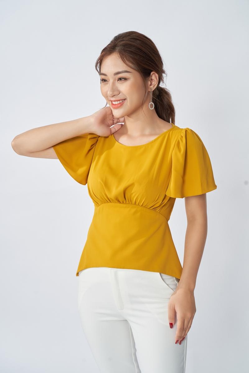 Áo peplum tay loe