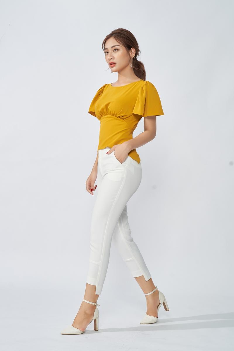 Áo peplum tay loe