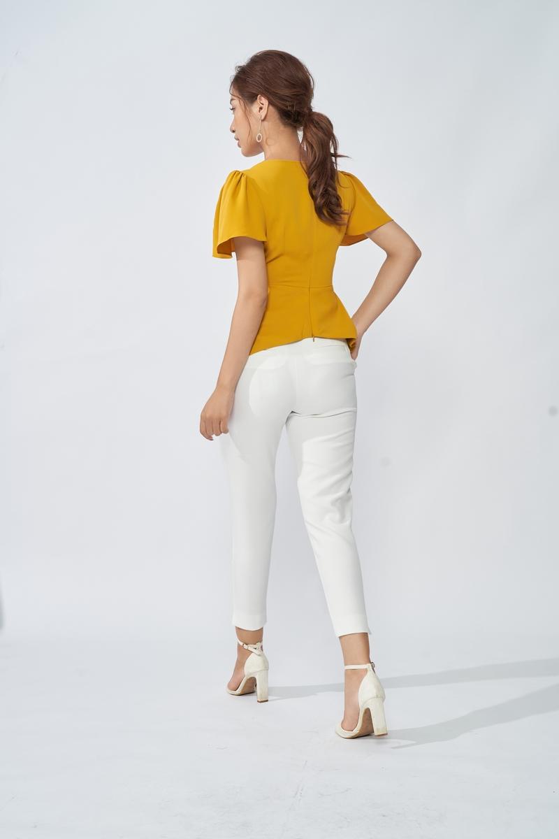 Áo peplum tay loe