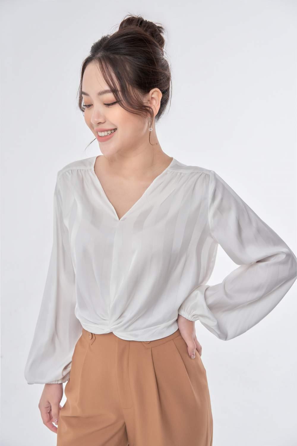 Áo kiểu xoắn eo