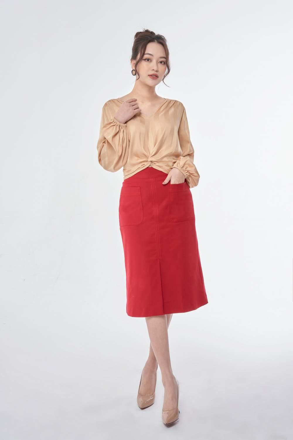 Áo kiểu xoắn eo