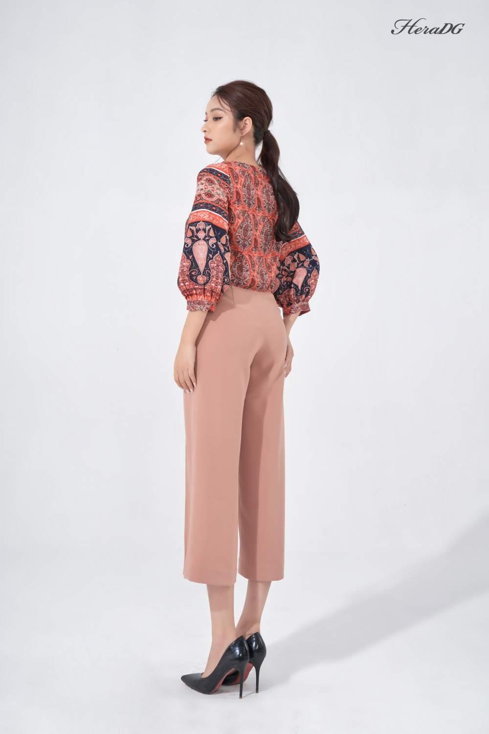 Áo lụa cát lửng buộc nơ eo