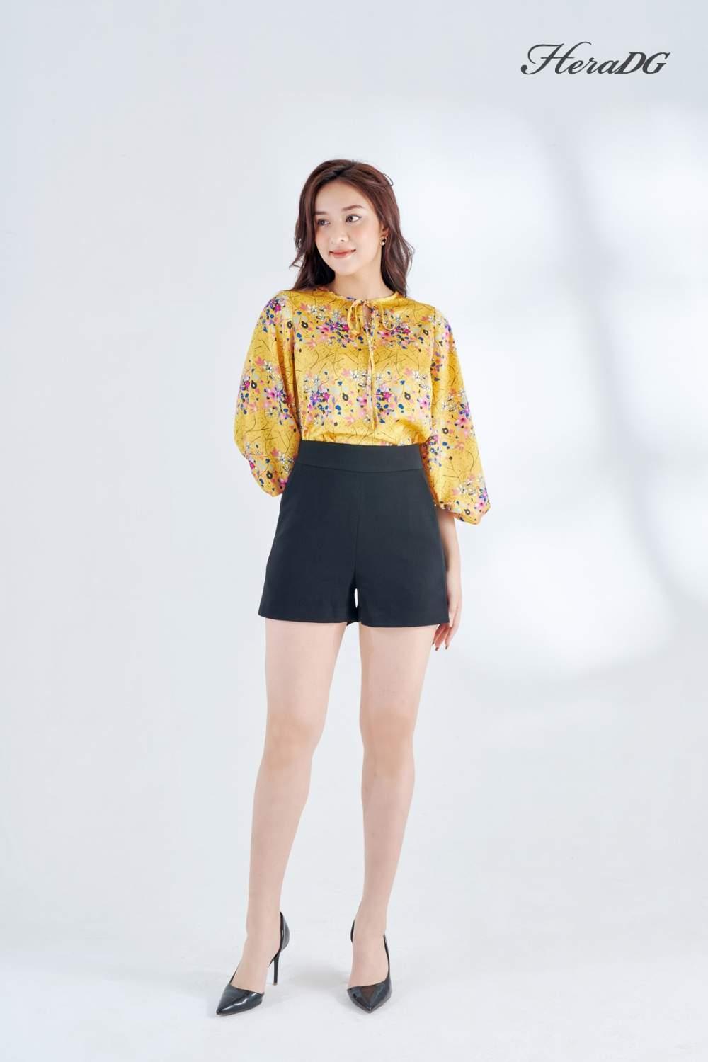 Áo kiểu tay bồng buộc nơ