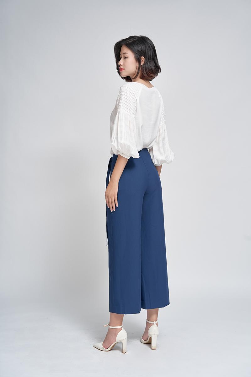 Áo tay bồng buộc nơ