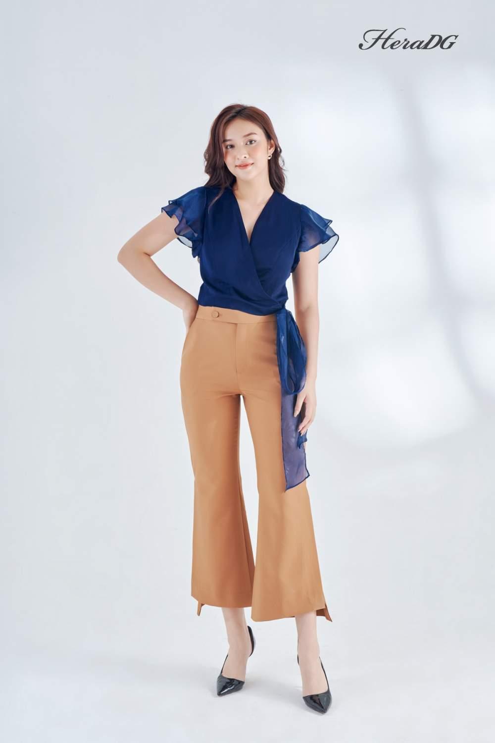 Áo lửng buộc nơ eo