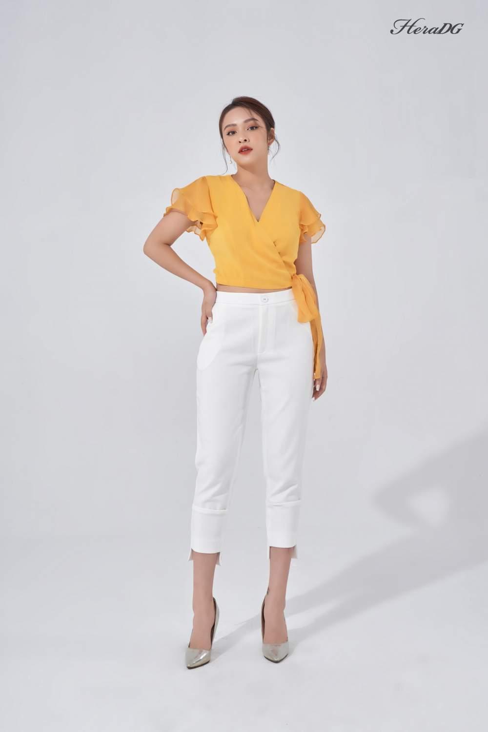 Áo lửng buộc nơ eo