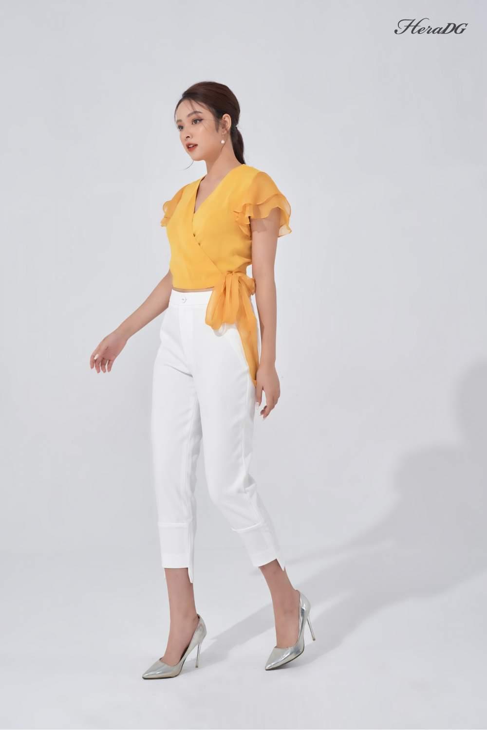 Áo lửng buộc nơ eo