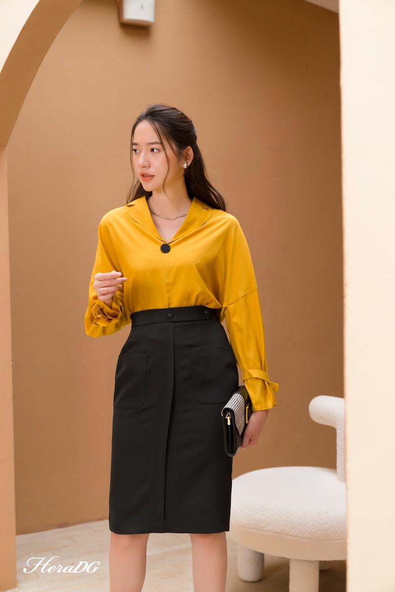 Áo kiểu cổ 2 ve