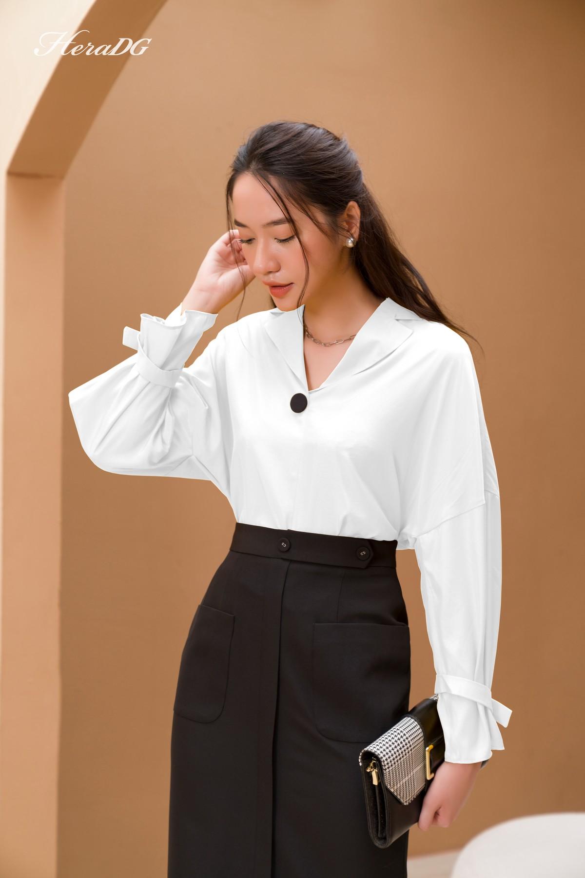 Áo kiểu cổ 2 ve