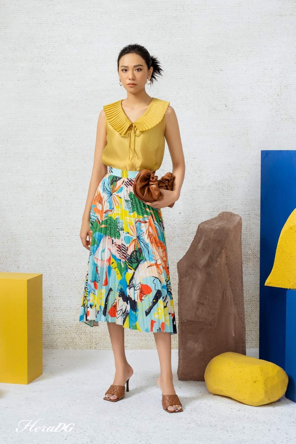Áo kiểu cổ dập ly