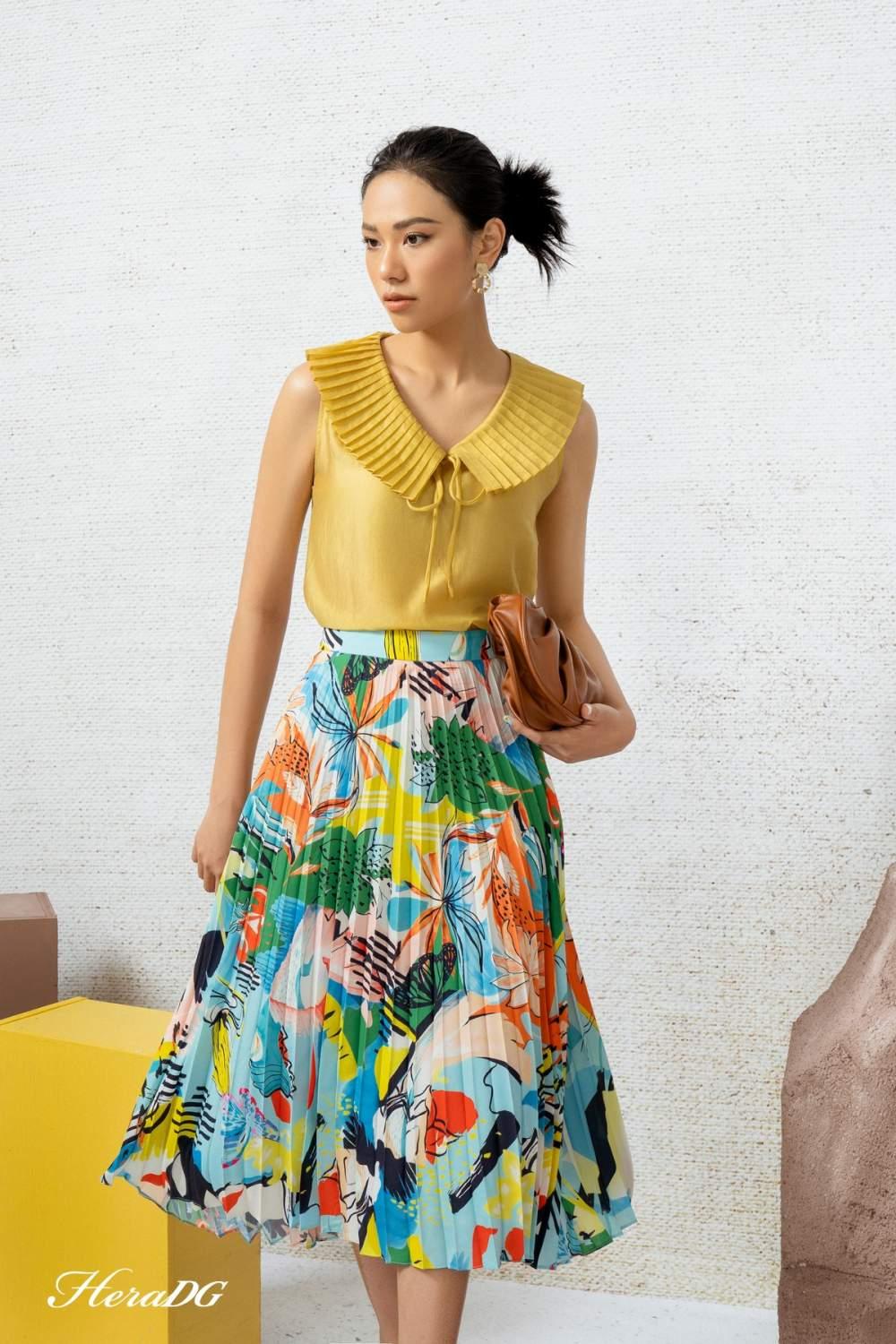 Áo kiểu cổ dập ly