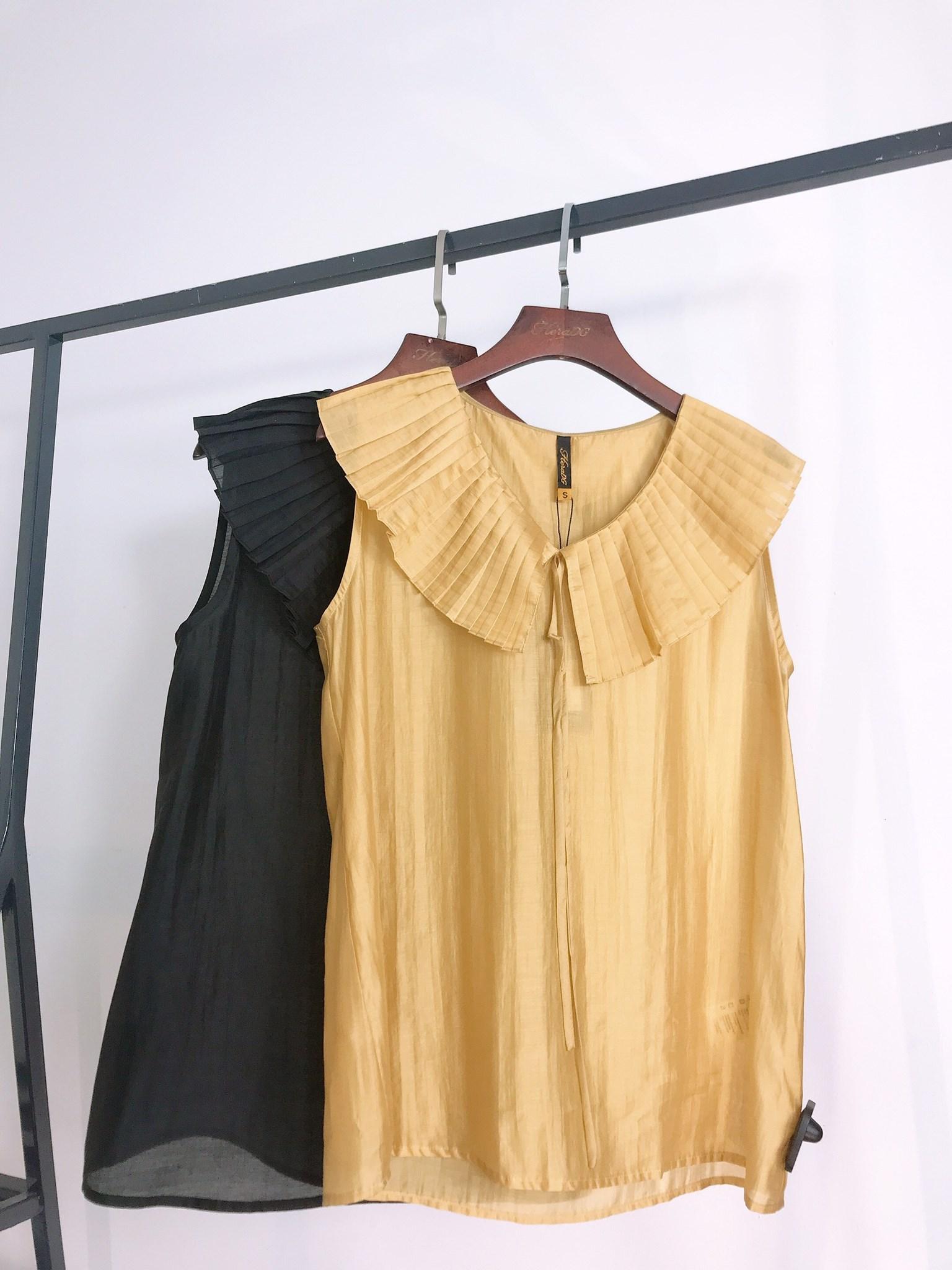Áo kiểu cổ dập ly
