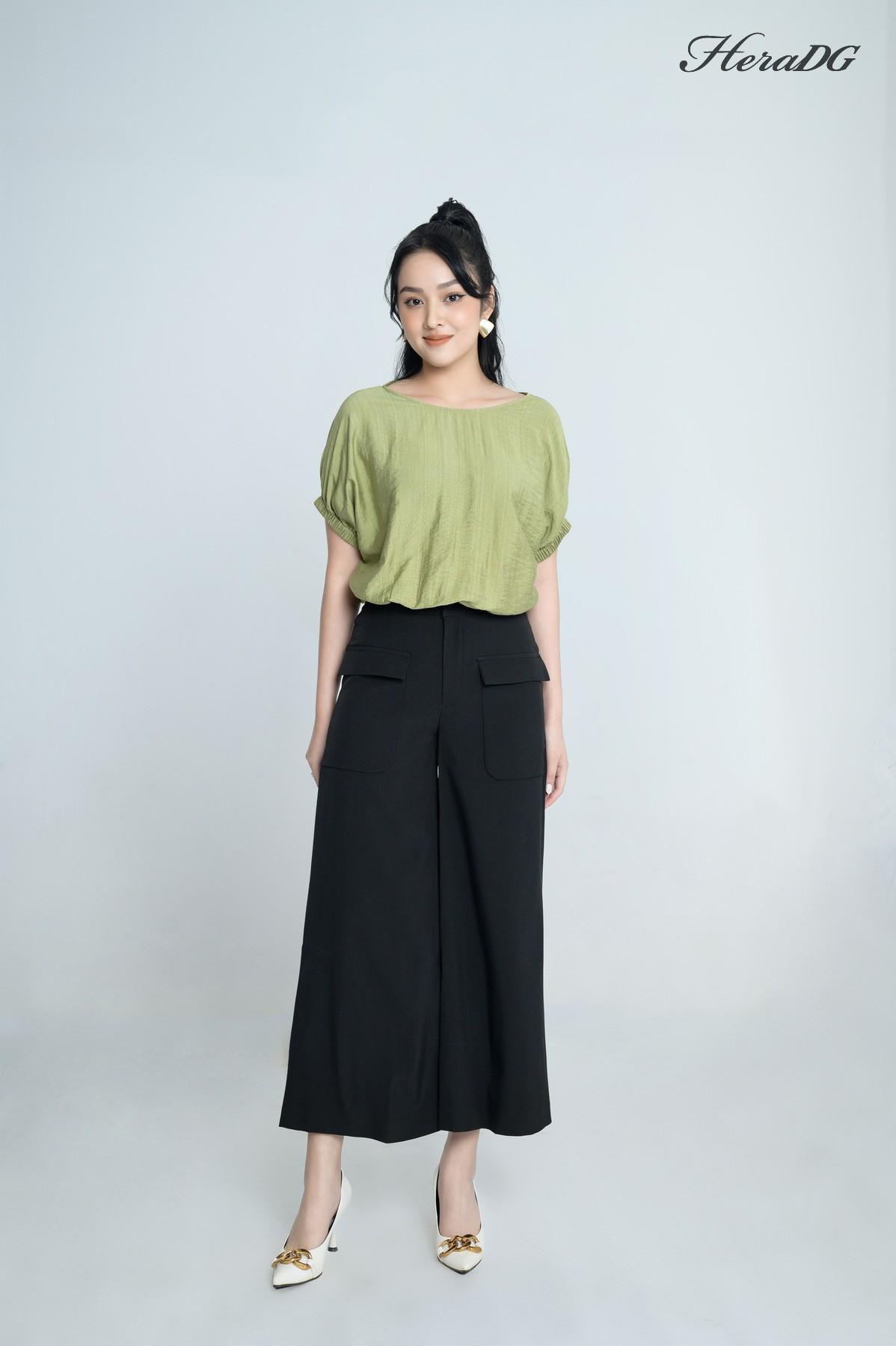 Áo kiểu tay liền chun eo