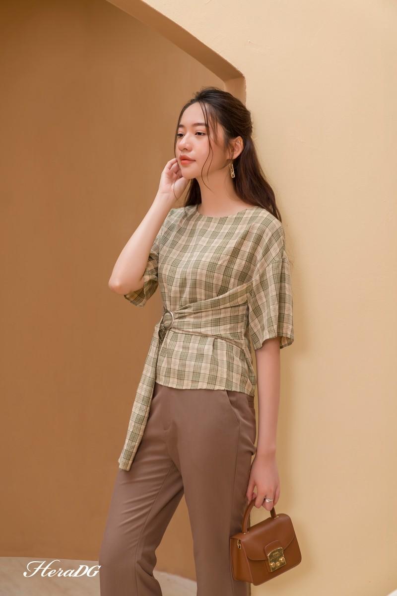 Áo kiểu thắt dây thân
