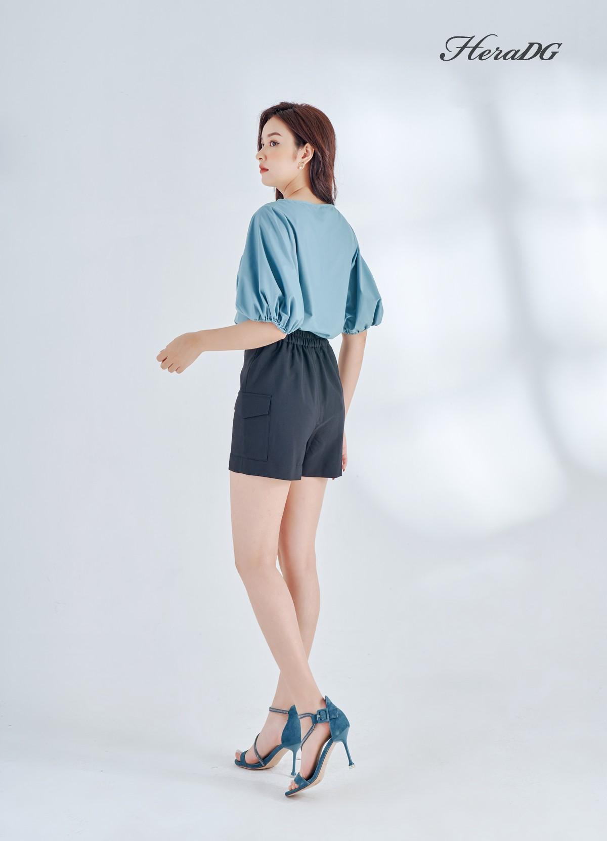 Áo tay bồng cổ thuyền