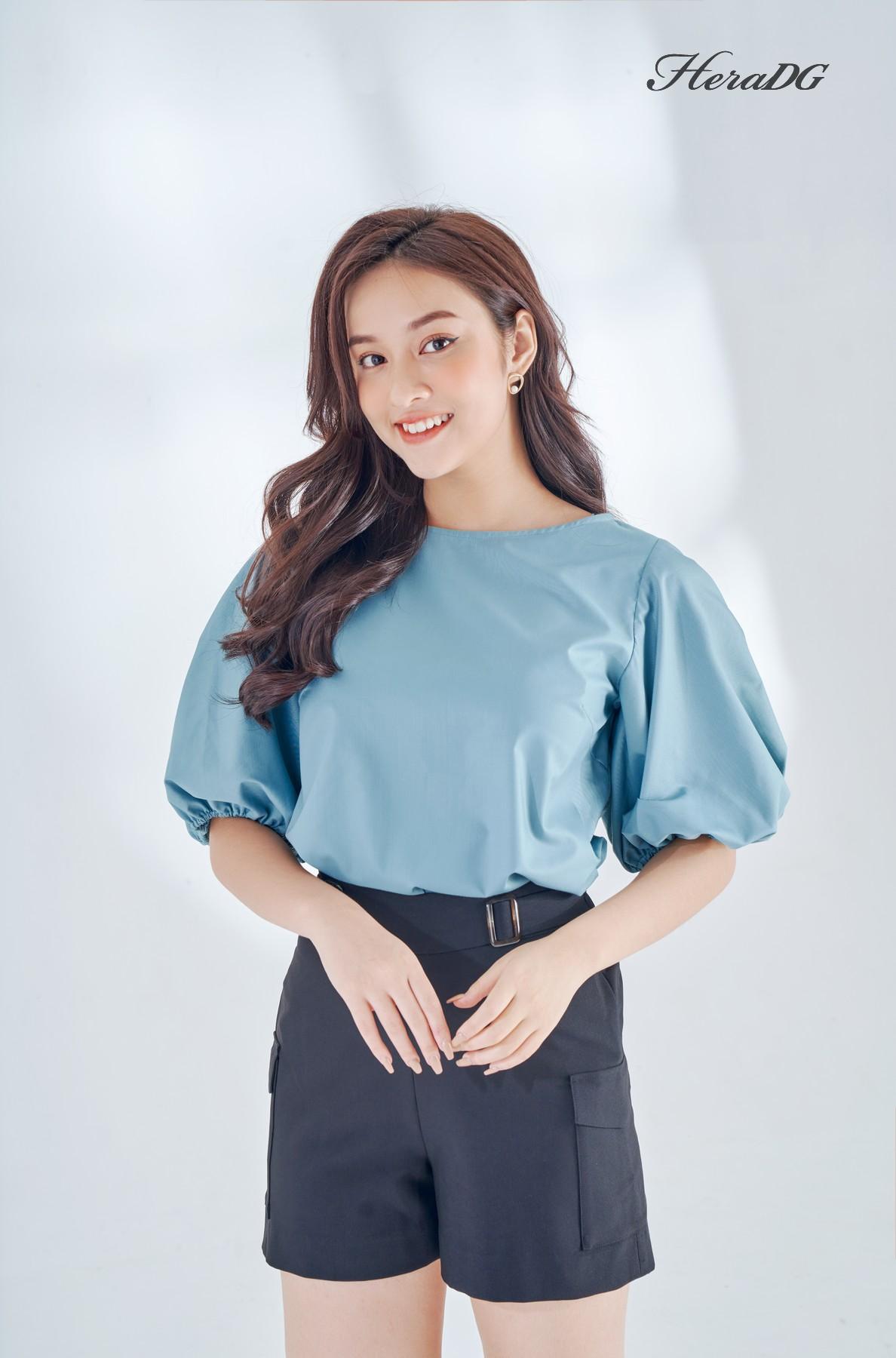 Áo tay bồng cổ thuyền