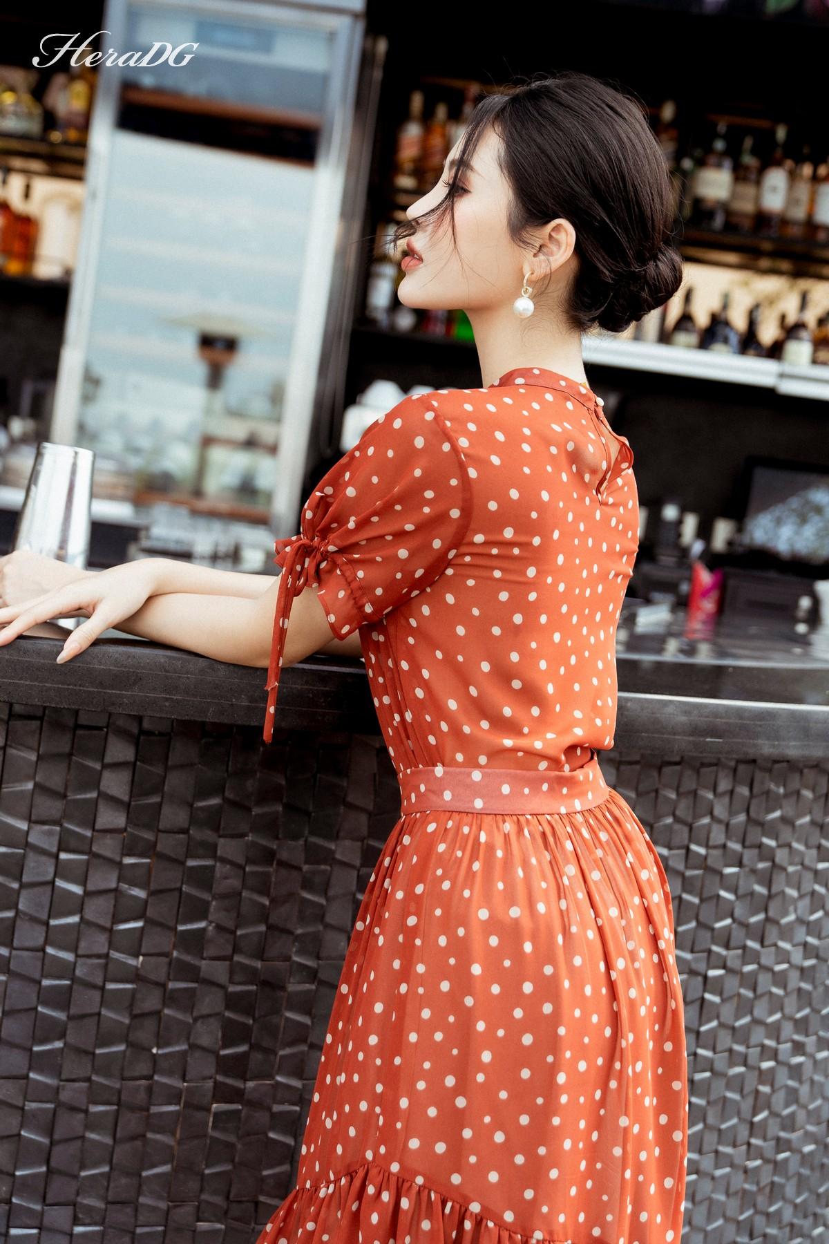 Áo suông thắt dây nơ tay