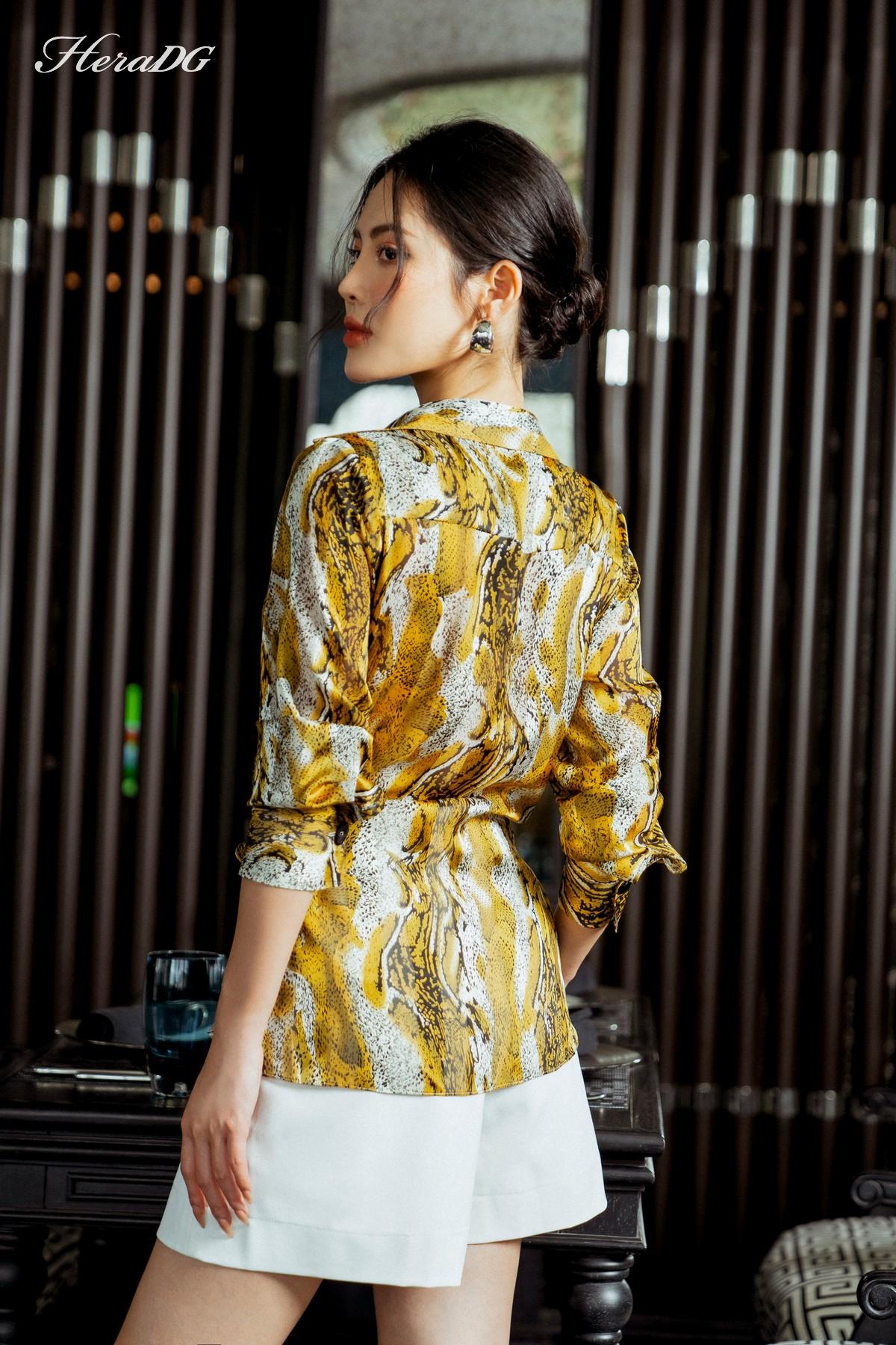 Áo cổ đức xoắn eo