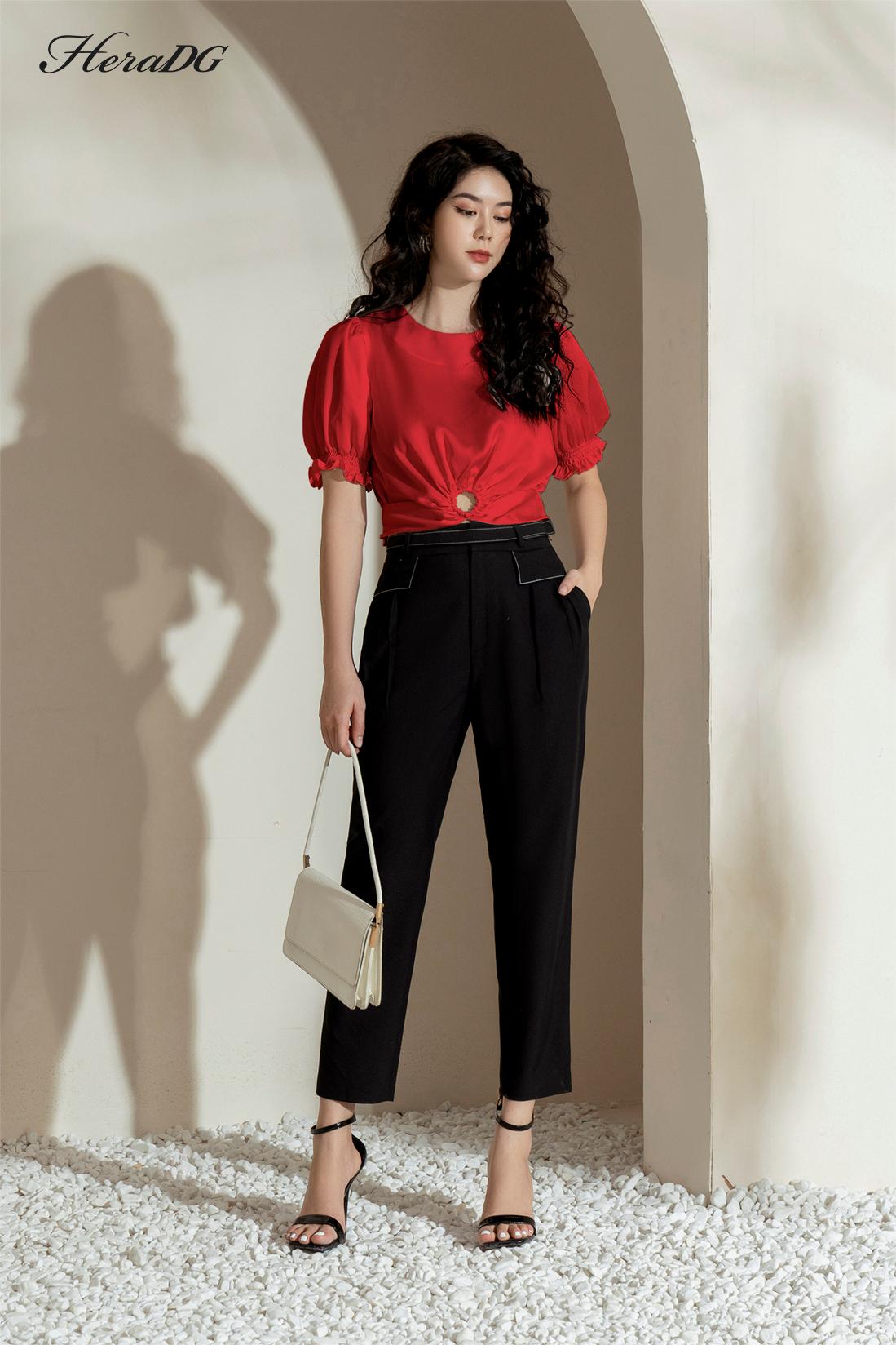 Áo croptop khoen eo