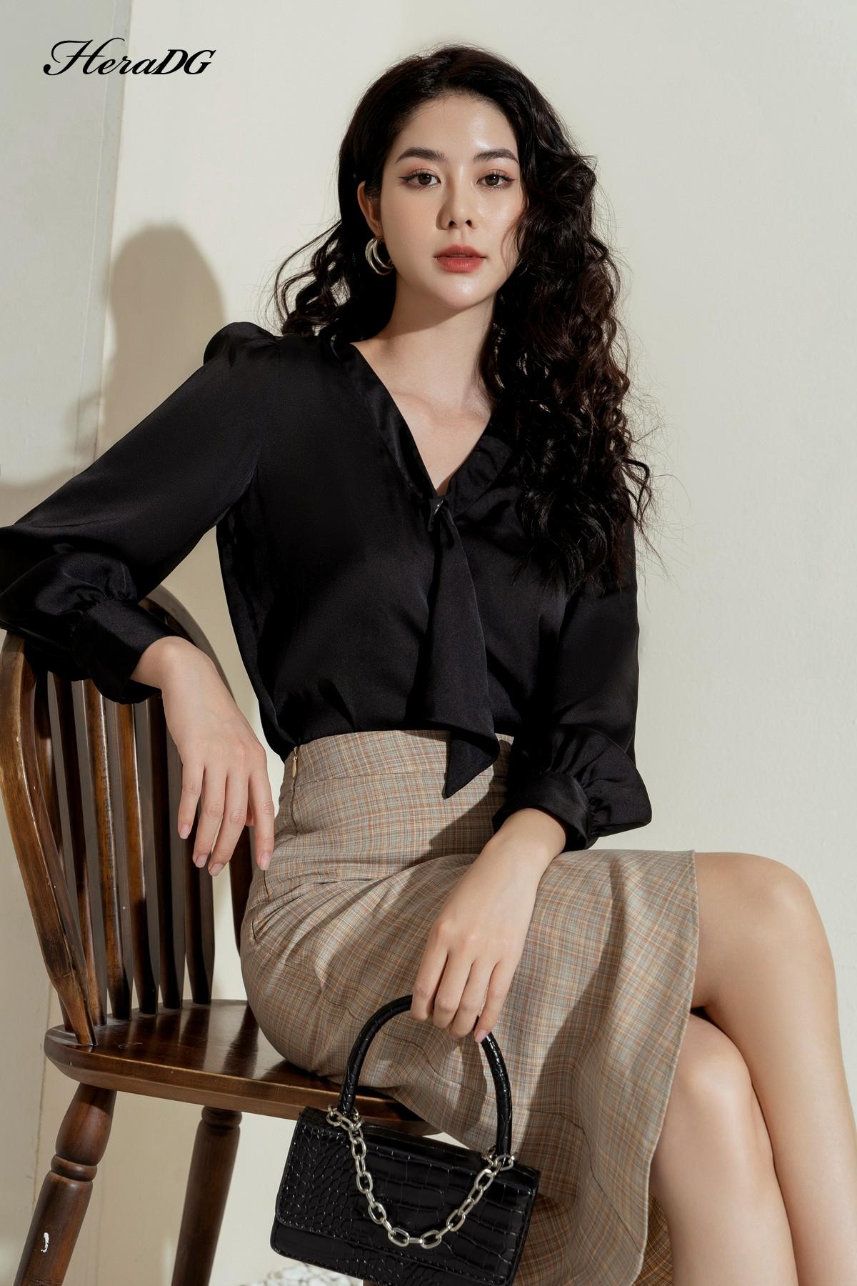 Áo suông oze bèo cổ