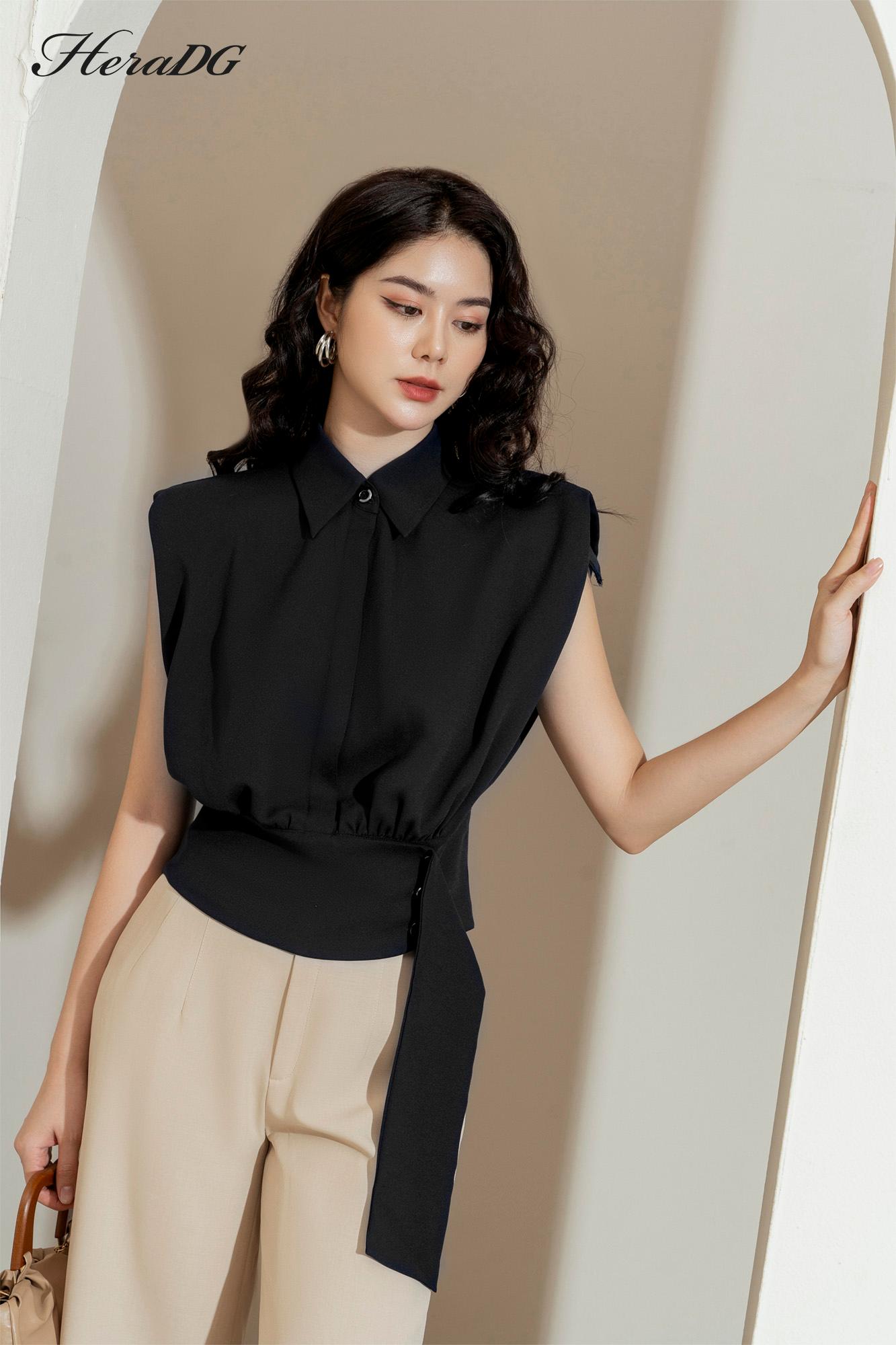 Áo cổ đức vai chờm
