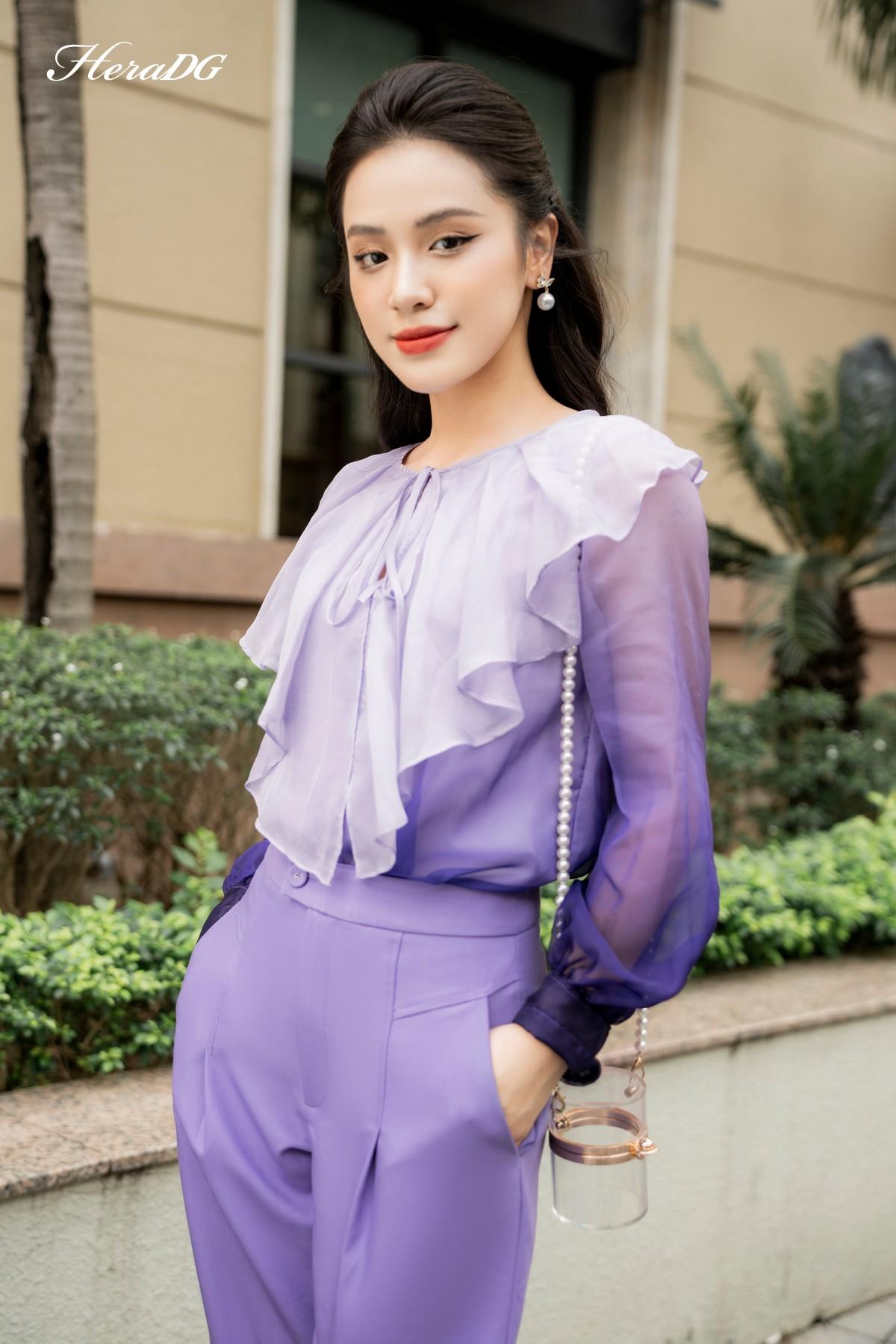 Áo dài tay cổ bèo