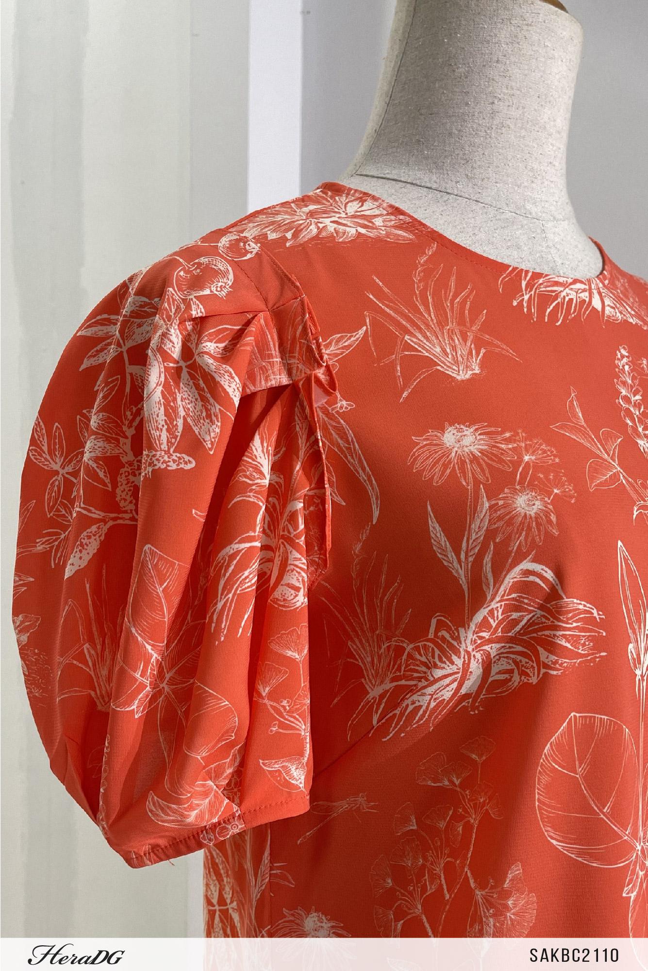 Áo kiểu, cổ tròn dáng crotop