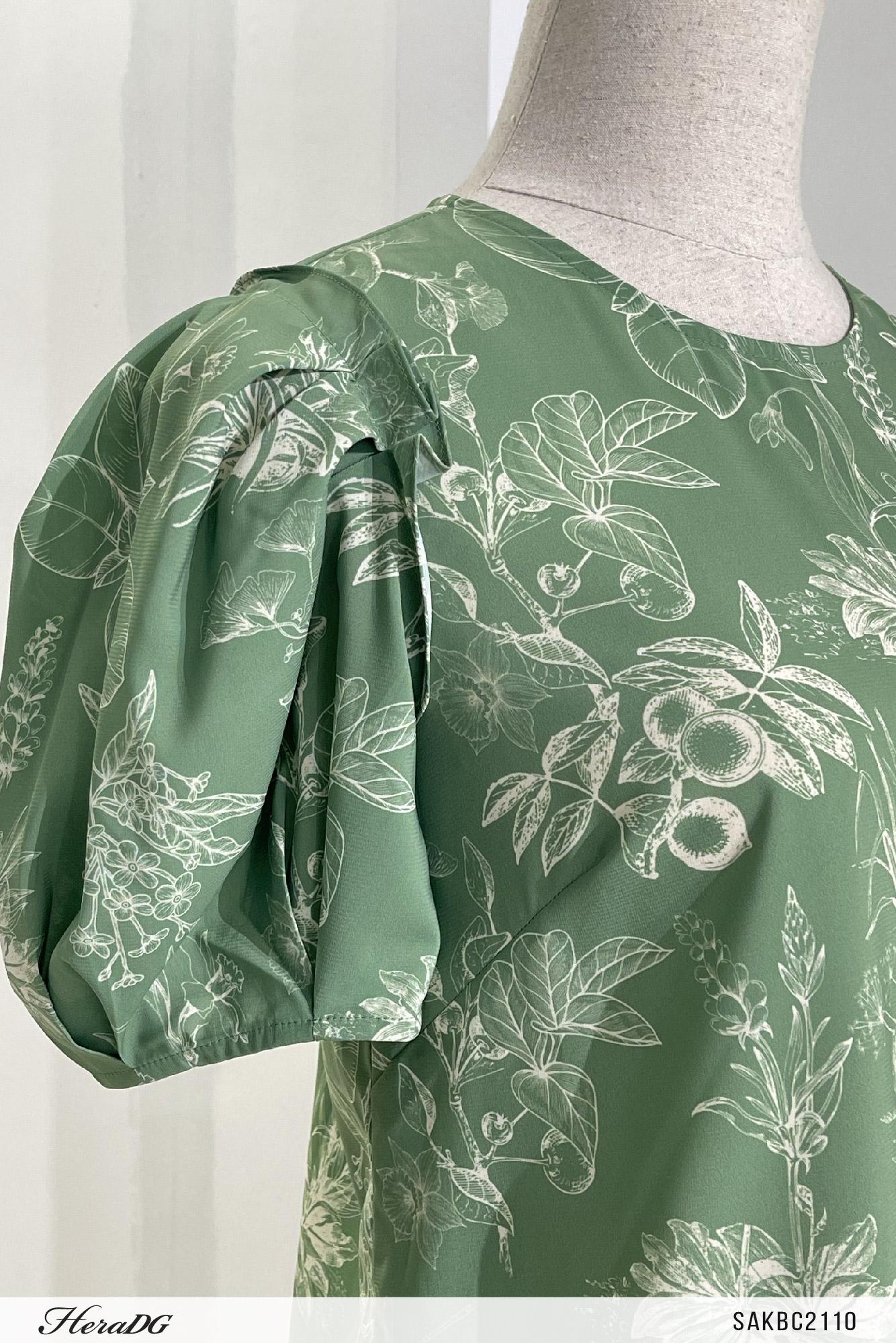 Áo kiểu, cổ tròn dáng crotop