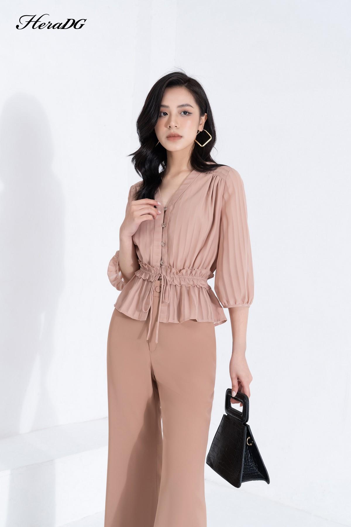 Áo bèo eo thắt nơ