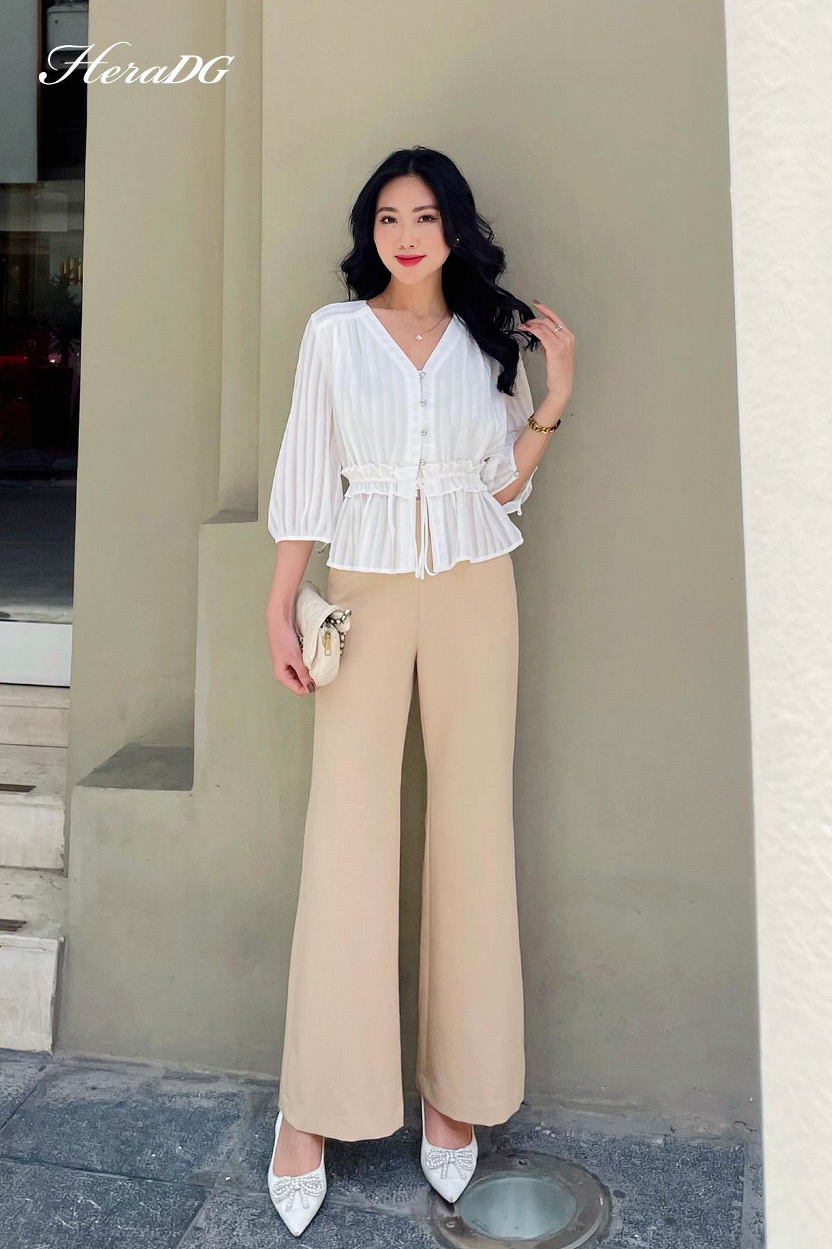 Áo bèo eo thắt nơ