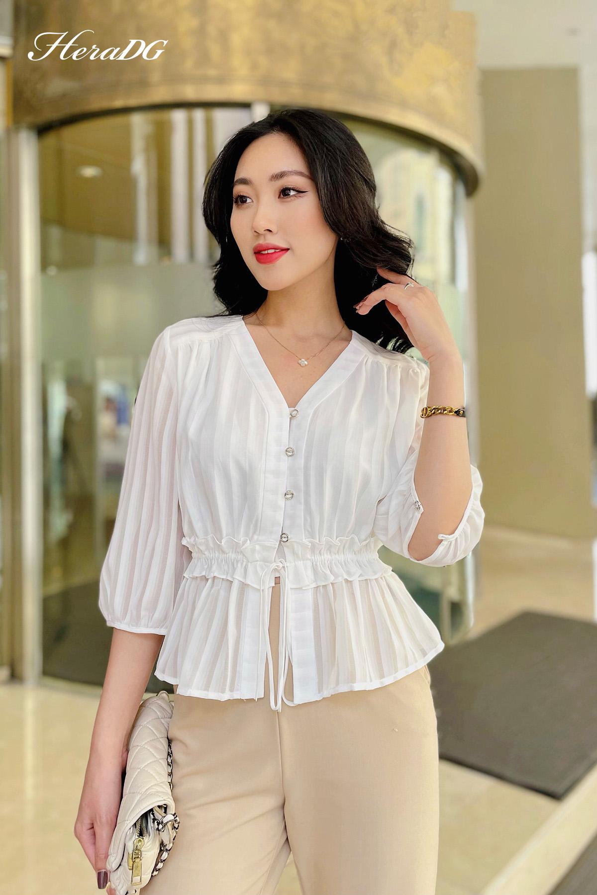 Áo bèo eo thắt nơ