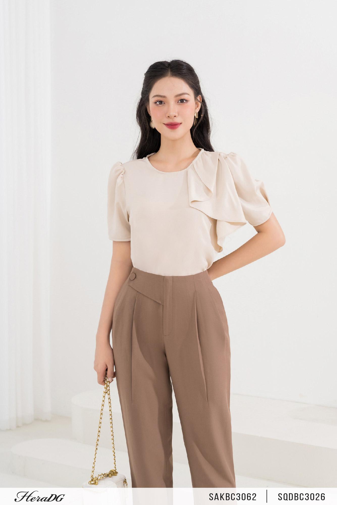 Áo suông bèo lệch vai