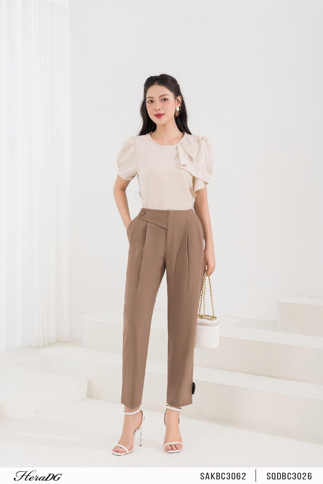 Áo suông bèo lệch vai